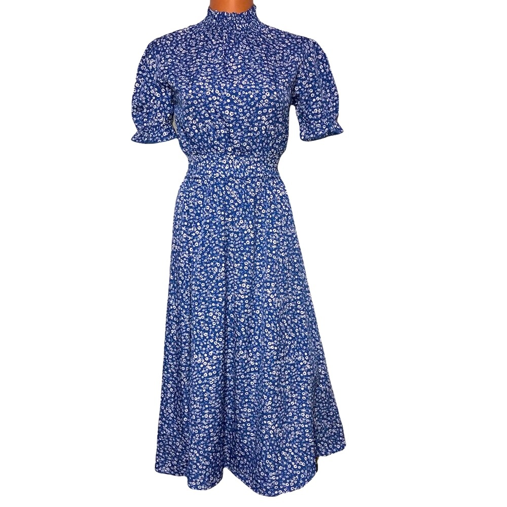 Wednesday’s Girl Floral Dress Blue & White Size XXS
